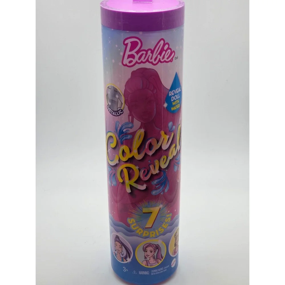 Barbie‎ Color Reveal Doll with 7 Surprises Metallic Series GTR93 Mattel New